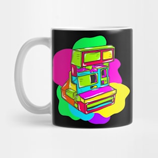 Neon Hippy 80s 90s Costume Retro Vintage Mug